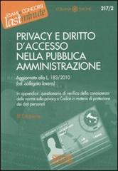 Privacy e diritto d'accesso nella pubblica amministrazione edito da Edizioni Giuridiche Simone