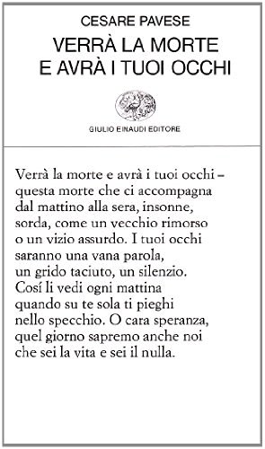 Verrà la morte e avrà i tuoi occhi di Cesare Pavese edito da Einaudi