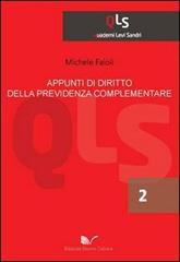 Appunti di diritto della previdenza complementare vol.1 di Michele Faioli edito da Nuova Cultura