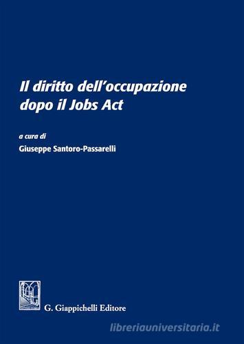 Il diritto dell'occupazione dopo il Jobs Act. Atti del Convegno tenutosi presso l'università degli studi Sapienza (Roma, 13 giugno 2016) edito da Giappichelli