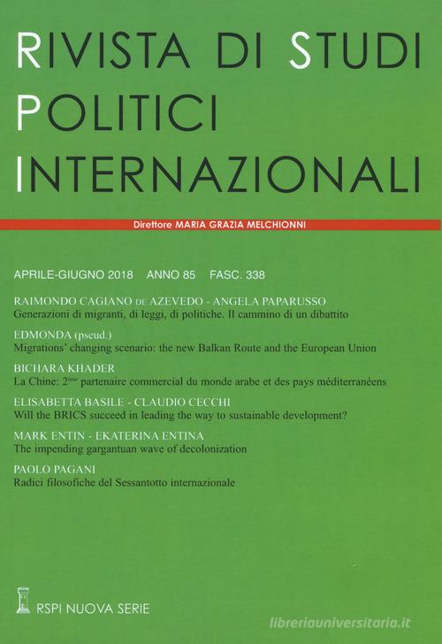 Rivista di studi politici internazionali (2018) vol.2 edito da Studium