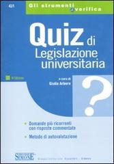 Quiz di legislazione universitaria edito da Edizioni Giuridiche Simone