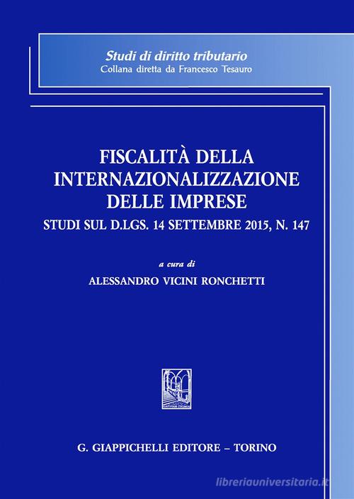 Fiscalità della internazionalizzazione delle imprese edito da Giappichelli
