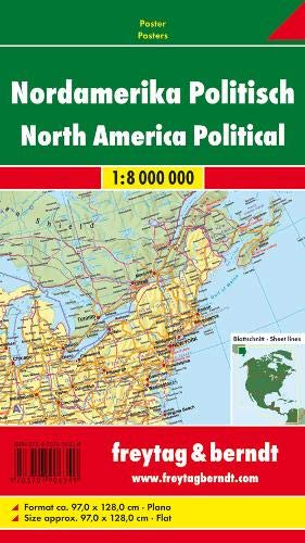 North America 1:8.000.000 edito da Freytag & Berndt