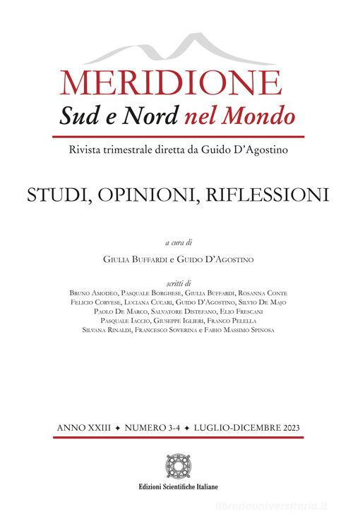 Meridione (2023) vol. 3-4 edito da Edizioni Scientifiche Italiane