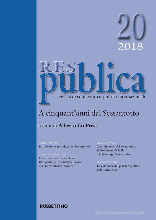 Res publica (2018) vol.20 edito da Rubbettino