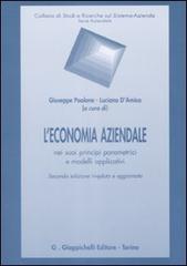 L' economia aziendale nei suoi principi parametrici e modelli applicativi edito da Giappichelli