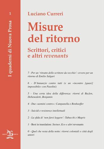 Misure del ritorno. Scrittori, critici e altri «revenants» di Luciano Curreri edito da Greco e Greco