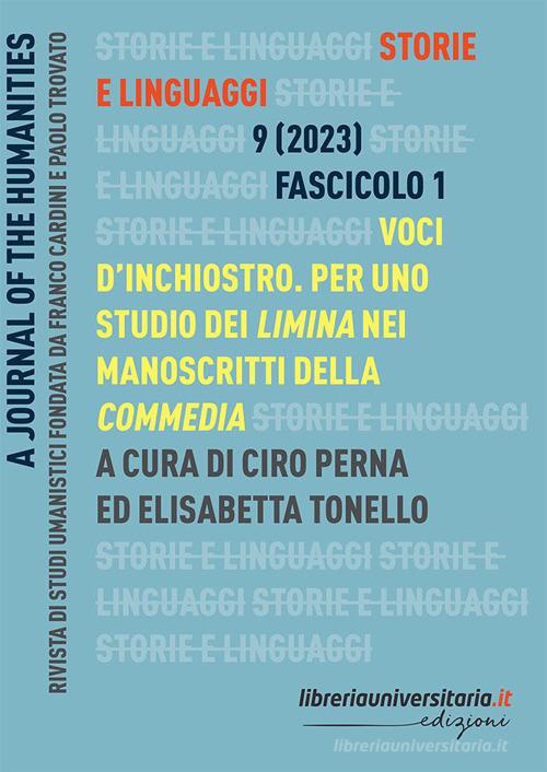 Storie e linguaggi. Rivista di studi umanistici (2023) vol.1 edito da libreriauniversitaria.it