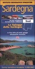 Sardegna. Sud 1:200.000. Le spiagge della Sardegna. Ediz. italiana e inglese edito da De Agostini