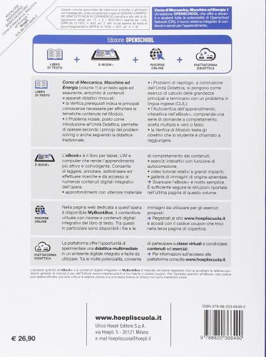 Corso di meccanica, macchine ed energia. Ediz. openschool. Per l'indirizzo meccanica, meccatronica ed energia degli Istituti tecnici settore tecnologico vol.1 di Giuseppe Anzalone, Paolo Bassignana, Giuseppe Brafa Musicoro edito da Hoepli