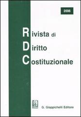Rivista di diritto costituzionale (2006) edito da Giappichelli