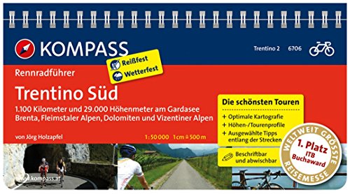 Guida cicloturistica n. 6706. Trentino Süd vol.2 edito da Kompass