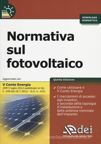Normativa sul fotovoltaico edito da DEI