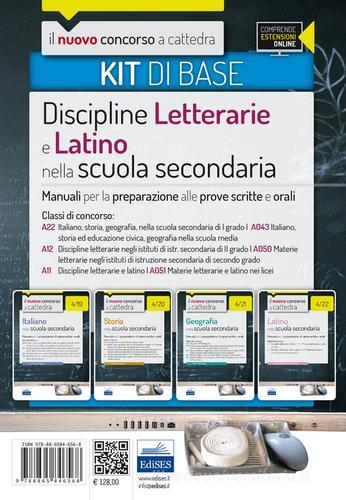 Il nuovo concorso a cattedra. Classi A22 (A043), A12 (A050), A11 (A051). Kit discipline letterarie e latino nella scuola secondaria. Manuale.. Con espansione online edito da Edises