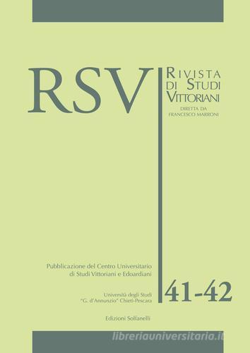 RSV. Rivista di studi vittoriani vol.41-42 edito da Solfanelli