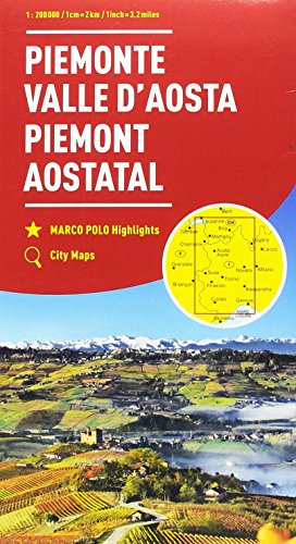 Piemonte, Valle D'Aosta 1:200.000 edito da Marco Polo