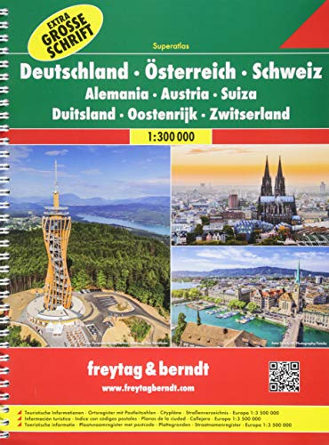 Deutschland, Österreich, Schweiz 1:300.000 edito da Freytag & Berndt