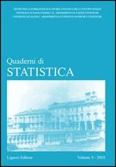 Quaderni di statistica (2003) vol.5 edito da Liguori