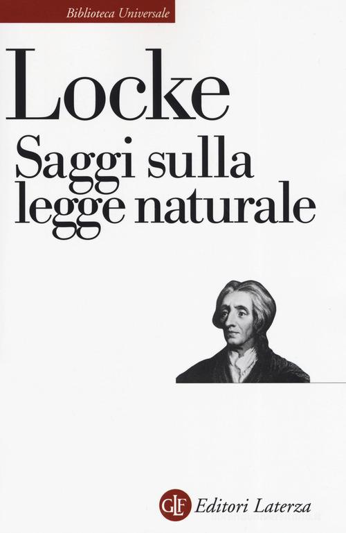 Saggi sulla legge naturale di John Locke edito da Laterza