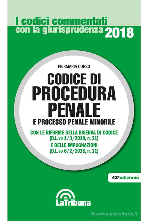 Codice di procedura penale e processo penale minorile edito da La Tribuna