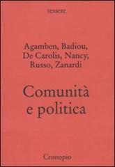 Comunità e politica edito da Cronopio