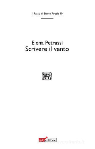 Scrivere il vento di Elena Petrassi edito da ATì Editore