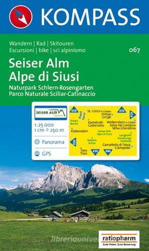 Carta escursionistica n. 067. Alpe di Siusi 1:25.000. Adatto a GPS. Digital map. DVD-ROM edito da Kompass