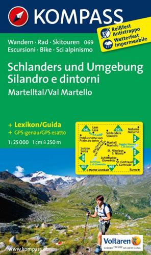 Carta escursionistica n. 069. Silandro e dintorni-Schlanders und Umgebung 1:25.000 edito da Kompass