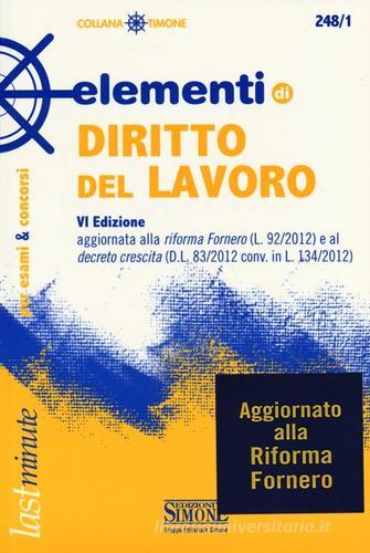 Elementi di diritto del lavoro edito da Edizioni Giuridiche Simone