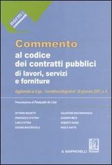 Commento al codice dei contratti pubblici di lavori, servizi e forniture edito da Giappichelli