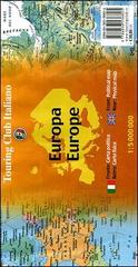 Carta Europa fisico-politica 1:4.500.000 edito da Touring