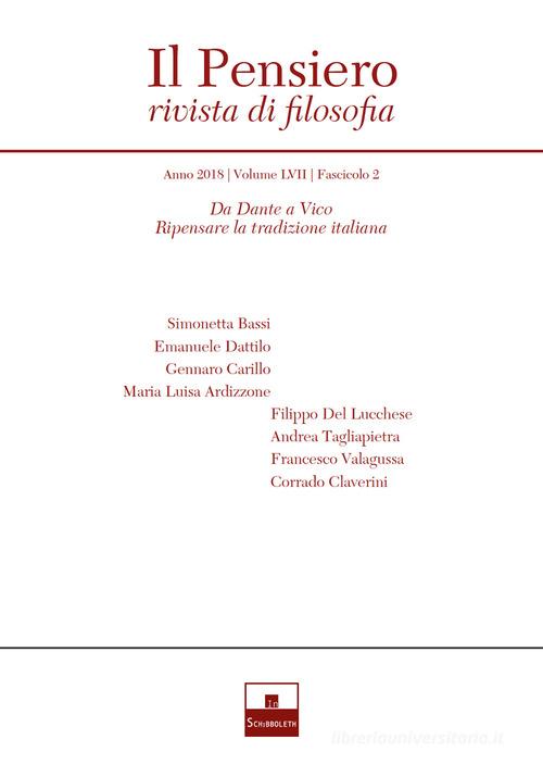 Il pensiero. Rivista di filosofia (2018) vol.57.2 edito da Inschibboleth