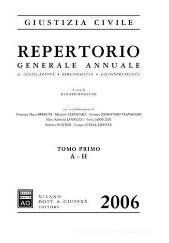 Repertorio generale annuale di legislazione, bibliografia, giurisprudenza edito da Giuffrè