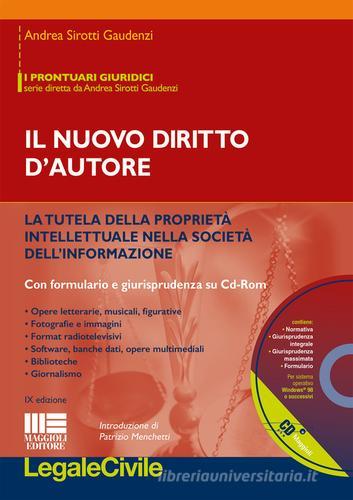 Il nuovo diritto d'autore di Andrea Sirotti Gaudenzi edito da Maggioli Editore