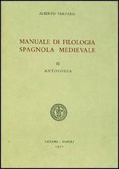Manuale di filologia spagnola medievale vol.3 di Alberto Varvaro edito da Liguori