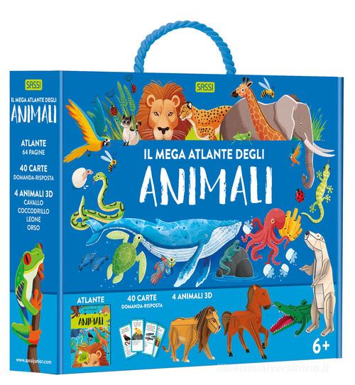 Il mega atlante degli animali. Ediz. a colori. Con puzzle. Con 40 Carte di Giulia Pesavento edito da Sassi