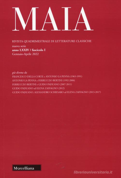 Maia. Rivista di letterature classiche (2022) vol.1 edito da Morcelliana