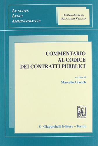 Commentario al codice dei contratti pubblici edito da Giappichelli