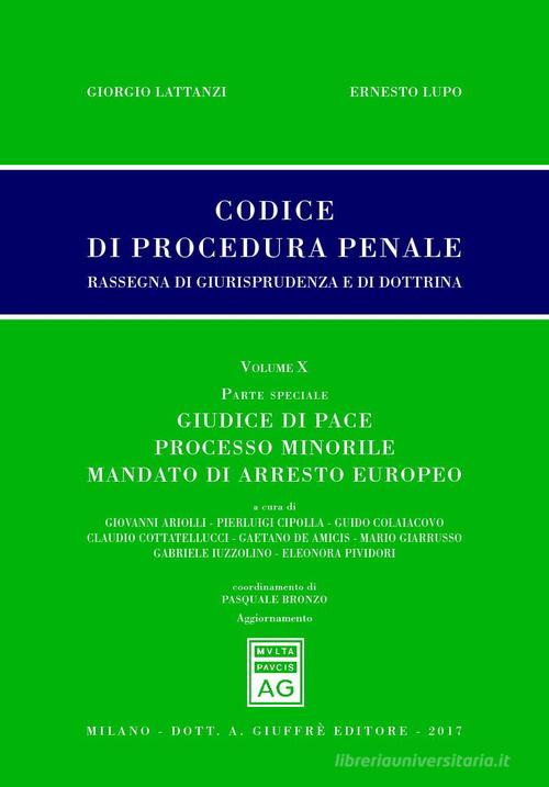 Codice di procedura penale. Rassegna di giurisprudenza e di dottrina (2017) vol.10 edito da Giuffrè