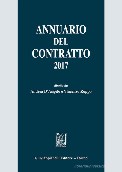 Annuario del contratto 2017 edito da Giappichelli
