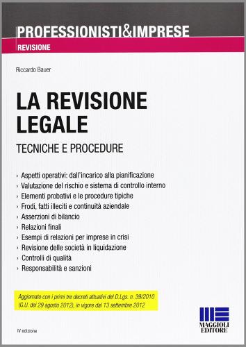 La revisione legale di Riccardo Bauer edito da Maggioli Editore