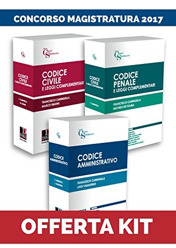 Kit codici magistratura 2017: Codice civile-Codice penale-Codice amministrativo edito da Dike Giuridica Editrice