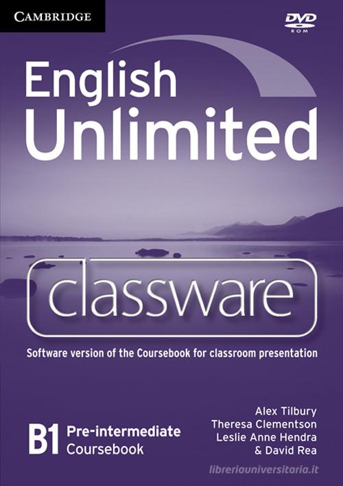 English Unlimited. Level B1. DVD-ROM di Alex Tilbury, David Rea, Leslie A. Hendra edito da Cambridge