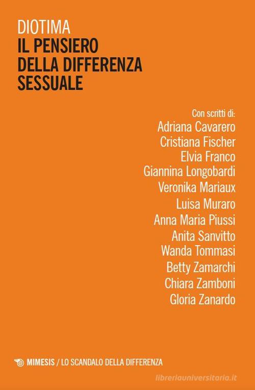 Il pensiero della differenza sessuale di Diotima edito da Mimesis
