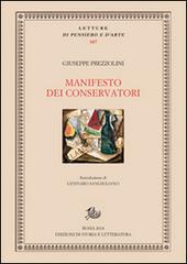 Manifesto dei conservatori di Giuseppe Prezzolini edito da Edizioni di Storia e Letteratura