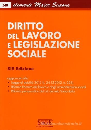 Diritto del lavoro e legislazione sociale edito da Edizioni Giuridiche Simone