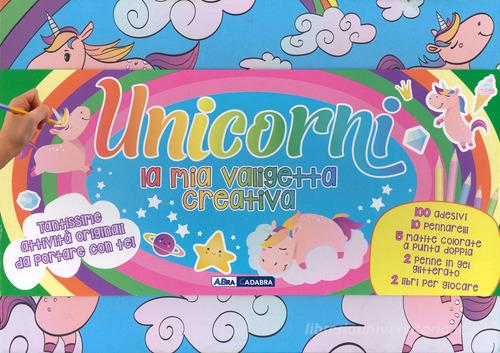 Unicorni. La mia valigetta creativa. Ediz. a colori. Con matite colorate.  Con pennarelli. Con penne in gel. Con Adesivi - 9791221207347 in Libri per  giocare