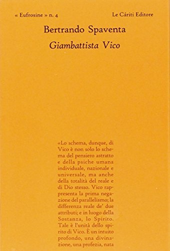 Giambattista Vico di Bertrando Spaventa edito da Le Càriti Editore