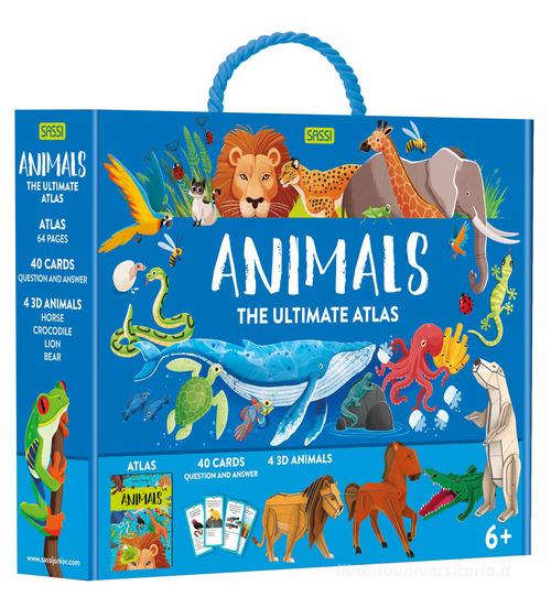 Animals. The ultimate atlas. Ediz. a colori. Con puzzle. Con 40 Carte di Giulia Pesavento edito da Sassi